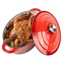 4.5 QT Enameled Oval Dutch Oven Pot with Lid and Dual Handles, Cast Iron Dutch Oven for Cooking, Bread Baking, Non-Stick Enamel Coated Cookware