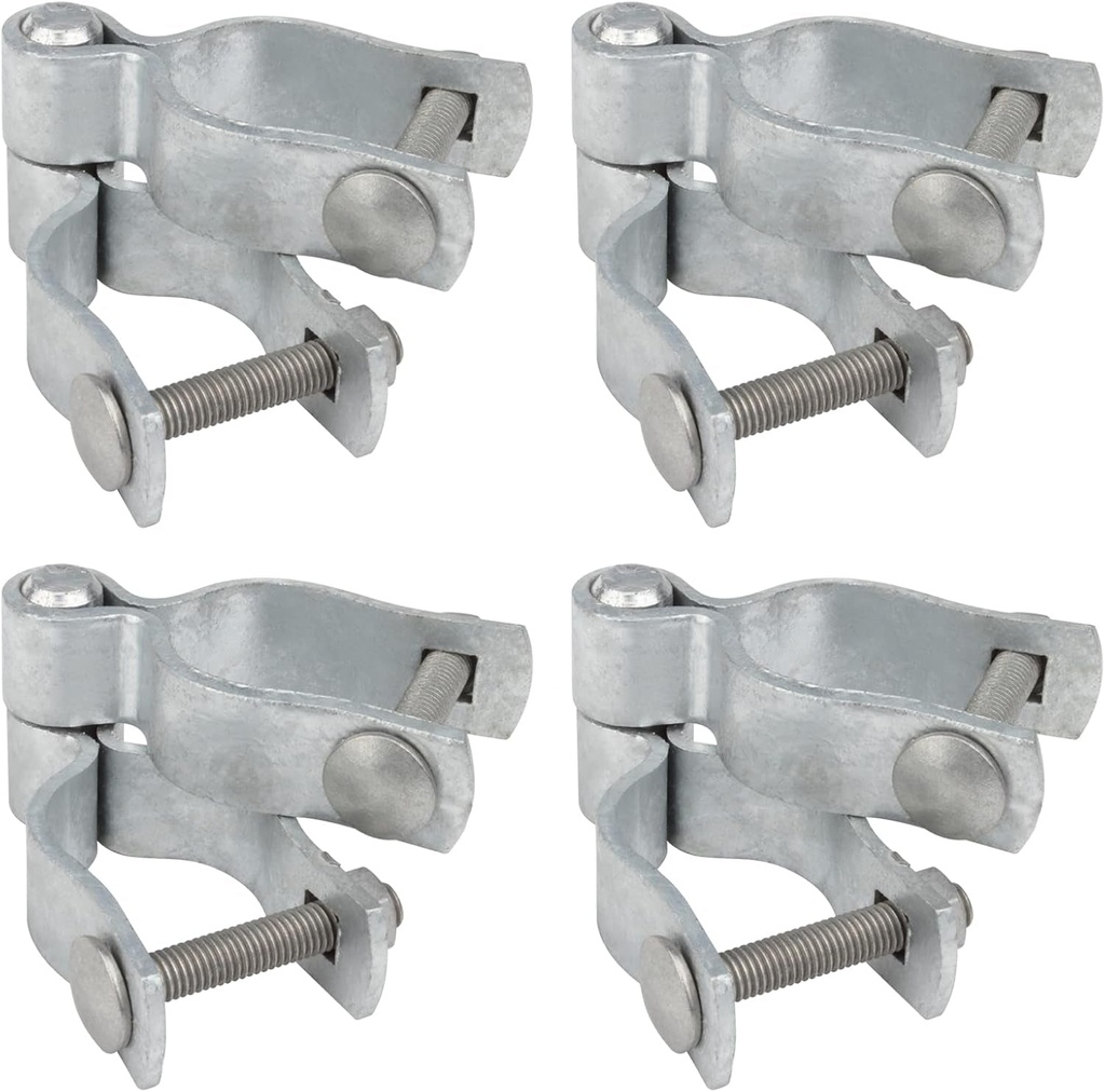 4 Pairs Galvanized Steel Gate Rail Hinges - 220 lb Capacity