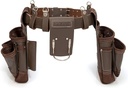 Estwing 14-Pocket Framer'S Set Work/Tool Belt, Durable Leather, Steel Hardware, Rivet-Reinforced, Rings for Work Suspenders, Hammer Holder, Nail Puller Loop, Adjustable