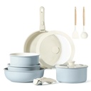 CAROTE 11Pcs Pots and Pans Set, Nonstick Cookware Set Detachable Handle, Induction Kitchen Cookware Sets Non Stick with Removable Handle, RV Cookware Set, Oven Safe, Blue