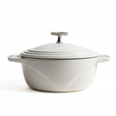 Lodge Cast Iron USA Enamel Dutch Oven 4.5 Qt., White