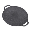 CNMF Cast Iron Griddle,Camping Pan,Cast Iron Baking Pan round Cast Iron Frying Pan with Handles for Hiking Climbing Camping Lake Fishing
