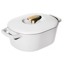 Beautiful 6 Quart Enamel Dutch Oven, White Icing by Drew Barrymore