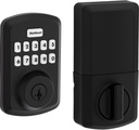 Kwikset 9250TRS-514S Transitional Powerbolt 2 Electronic Smartcode Deadbolt Smartkey with RCAL Latch and RCS Strike Matte Black Finish
