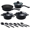 Jahyelec Black 13 Piece Cookware Set Nonstick Pots Pans Home Kitchen Cooking Non Stick