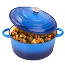 Hawsaiy 6 QT Enameled Cast Iron Dutch Oven Pot with Lid, Dual Handles, Non-Stick Coating for Bread Baking & Cooking