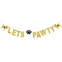 Frcolor 1Pc LETS PAWTY Banner Garland Pet Themed Banner Dog Banner Pet Party Supplies