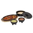 Infuse 8 Piece Pre-Seasoned Cast Iron Fajita Set