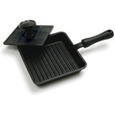 Norpro Mini Cast Iron Panini Pan with Press, 5.9 IN, as Shown