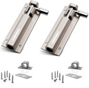 2PCS Door Security Slide Latch Lock Barrel Bolt with Solid Aluminium Alloy to Keep You Safe and Private, Door Latch Sliding Lock(2.95In)