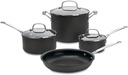 Cuisinart 66-7P1 Chef'S Classic Nonstick Hard-Anodized 7-Piece Cookware Set, Black