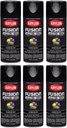 Krylon 6-Pack of 12 Oz K02732007 Black Fusion All-In-One Paint & Primer Spray Paint, Satin