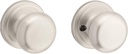Kwikset Juno Interior Passage Door Knob, Handle for Closet and Hallway Doors, Non-Locking Doorknob in Satin Nickel, with Microban Protection
