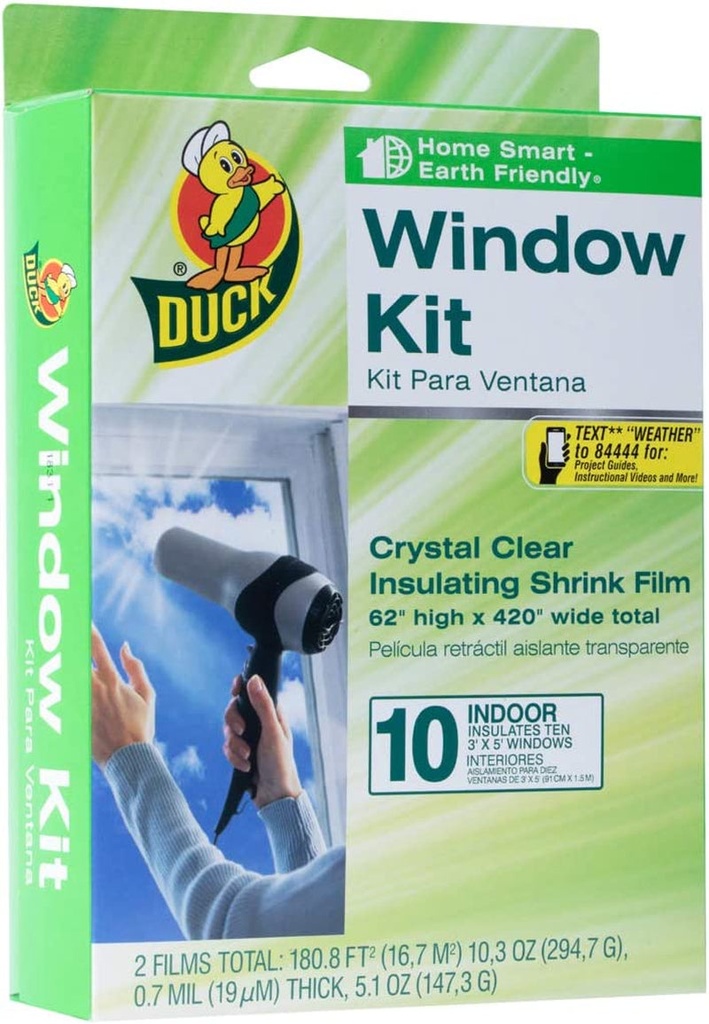 Duck Brand Indoor Window Film Insulator Kit - Energy Efficient