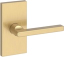 Baldwin PSSQUCFR044 PS.SQU.CFR Square Passage Door Lever Set with 5 Inch Rectangle Rose from the Reserve Collection