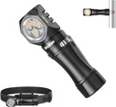 Wurkkos Flashlight Rechargeable 1200 Lumens Small Flashlight with Magnet - HD10 Right Angle Flashlight with Anduril 2.0 RGB UI, IP68 Pocket Flashlight for Headlamp Use,Working,Hiking,Climbing-4000K