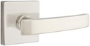 EMTEK Square Rosette Privacy Set with Matching Finish Geneva Lever - Choice of Left/Right Handing and 7 Finishes - 5210GVLHUS15 - Left Handed (LH) - Satin Nickel (US15)