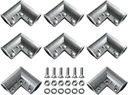 1-3/8" Gate Corner for Chain Link Fence, VIVIDA Aluminum Gate Corner 90 Degree Gate Corner, Chain Link Fence Gate Elbow, Chain Link Fence Fittings, Chain Link Fence Parts, 8 Pack