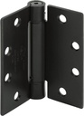 Prime-Line U 1158483 Door Hinge Commercial UL Adjustable Self-Closing Spring Hinge, 4-1/2 In. X 4-1/2 In. with Square Corners, 4 Holes per Leaf with Screws, Matte Black Finish, .134 In. Gauge (3 Pack)
