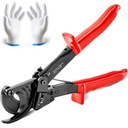 BENTISM Professional Heavy Duty 240 Mm² Ratcheting Cable Cutter, 10" Ratchet Wire and Cable Cutter with Comfortable Grip Handles, Easy to Use Quick-Release Lever, Silicon-Manganese Spring Steel Blade