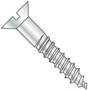 #5 X 3/4" Wood Screws, Flat Head, Slotted Drive, Brass, Plain Finish (Quantity: 100 Pcs)