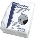 Watershed Innovations Hydratarp Premium Heavy-Duty 18 Mil Thick Waterproof White/Brown Reversible Tarp with D-Rings, 20 by 20 Feet