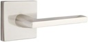 Passage Set, Square Rosette, Helios Lever (Left Hand, Satin Nickel)