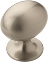 Amerock | Cabinet Knob | Satin Nickel | 1-3/8 Inch (35 Mm) Length | Everyday Heritage | 10 Pack | Drawer Knob | Cabinet Hardware