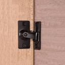 90 Degree Right Angle Door Lock，304 Stainless Steel Sliding Door Latch Matte Black, Barn Door Lock Hasp Latch Clasp Lock Pocket Door Locks and Latches（Brand：Pingpingxie）, B60