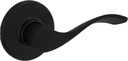 Kwikset Balboa Interior Passage Door Handle, Lever for Closet and Hallway Doors, Reversible Non-Locking Handle Lever, Matte Black