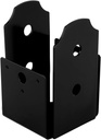 National Hardware N800-010 Structural Post Base Outdoor Reinforcement Hardware Reinforcement for Mailboxes Pergolas and Gazebos Use 4X4 Lumber Install to Concrete or Stone, 3 X 3 9/16 X 5 5/8, Black