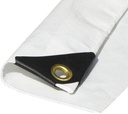 16'X40' 12 Mil White Tarp Extra Heavy Duty 3 Ply Reinforced Canopy 6 Oz 3 Layer (Finished Size 15'.6 X 39'.6)