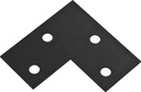 National Hardware N351-506 6 X 3 X 1/8 Black Corner Plate