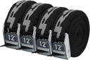NRS 1" Heavy Duty Tie down Strap 4 Pack-Stealthblack-12Ft