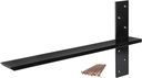 （2-Pack）Free Hanging T Shelf Bracket, Solid Heavy Duty Steel Knee Wall Hidden Granite Countertop Support Floating Bracket Hardware, Universal ,20 Inch , DIY Projects , Screws Included