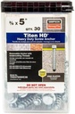 Simpson Strong-Tie THD37500HC30-3/8" X 5" Heavy-Duty Screw Anchor 30Ct