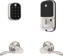Yale Assure Lock SL, Wi-Fi Smart Lock with Norwood Lever - Works with the Yale Access App, Amazon Alexa, Google Assistant, Homekit, Phillips Hue and Samsung Smartthings, Satin Nickel