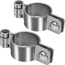 304 Stainless Steel Thick Gate Hinges, Heavy Duty Chain Link Fence Parts, 2Pack Chain Link Fence Gate Frame Hinge for 2-3/8'' Outer Diameter Post/Pipe, Female Gate Hinge with 5/8''