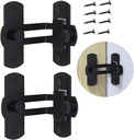 Flip Door Sliding Latch, 90 Degree Stainless Steel Latch, Safety Door Lock, Right Angle Curved Door, Buckle, Brushed Finish Extra Large Size (70MM)