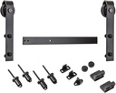 National Hardware N186-960 Decorative Interior Sliding Barn Hardware Kit for Closet Doors Smooth and Quiet, Easy Step Instructions, and Installation Templates Provided, Traditional Bronze