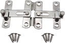 2PCS Stainless Steel Flap Latch Small Door Latch Safety Bolt Latch with 8Pcs M4X16 Screws for Barn Wooden Fence Sliding Door Latch anti Burglary Door Pet Cage Latch Cabinets