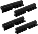 4 Pack Gate Hinges, 7 Inches Heavy Duty Gate Hinge, Weld-On Install Fence Gate Hinge, Gate Hinges for Wooden Fences Heavy Duty, Gate Hinges for Metal Gates, Fence Hinges for Outdoor Gate - Black Color