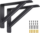 2Pcs Countertop Support Brackets 6"X 8" Heavy Duty Shelf Brackets,Corbels for Countertops Triangle Support Mantel Brackets Solid DIY Floating Shelf Supports 90 Degree