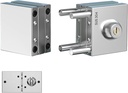 Glass Door Lock Fit for 10 Mm -12 Mm Glass Door, Stainless Steel Anti-Theft Door Lock Security, Sliding Glass Door Lock with 3 Keys, Double Swing Frameless Push Sliding Gate Lock