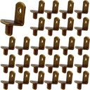 50 Pack Shelf Support Pegs, 6Mm Metal Nickel L-Shaped Support Pegs with Hole, Cabinet Support Pins for Furniture Shelves Bracket, Bronze