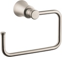 Hansgrohe Towel Ring 8-Inch Transitional Towel Holder in Brushed Nickel, 04786820