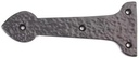 Van Dyke'S Restorers Spade Decorative Strap, Black Powder Coat, 6"