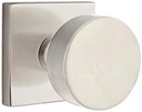 EMTEK Square Rosette Passage Set with Matching Finish round Knob - Choice of 7 Finishes - 5110ROUUS15 - Satin Nickel (US15)