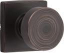 Kwikset 720PSKSQT-11P Pismo Knob with Square Rose Passage Lock with 6AL Latch and RCS Strike Venetian Bronze Finish
