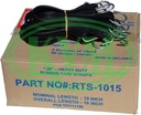 Heavy Duty 50 Pack of 15" JB Natural Rubber Bungee Cords with Steel Hooks. Heavy-Duty Tarp Straps, Tarp Tie down Bungee Straps
